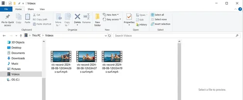Geschnittene Videos werden unter Videos gespeichert
