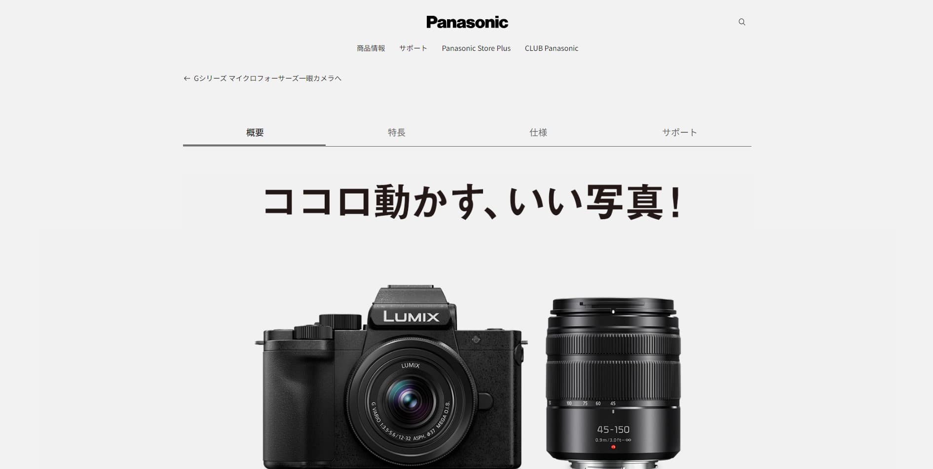 Panasonic 公式サイト G100D