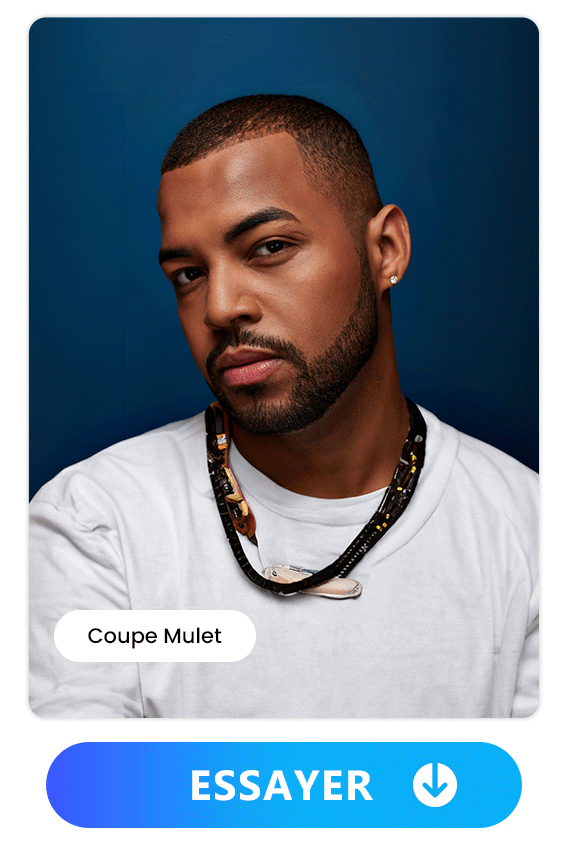 PhotoDirector app - Remplissage AI coupe de cheveux homme