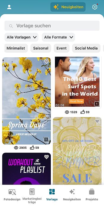 Promeo - Kurzvideos mit Vorlagen erstellen