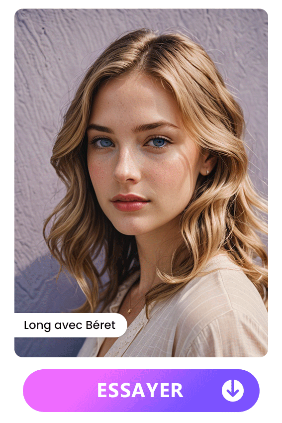 Coupe de cheveux longue pour femme - Long avec Béret