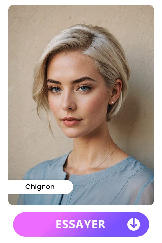 Coupe de cheveux longue pour femme - Chignon