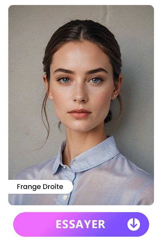 Coupe de cheveux longue pour femme - Frange Droite