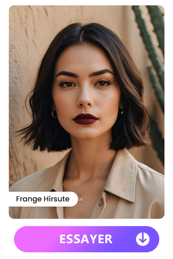Coupe de cheveux longue pour femme - Frange Hirsute