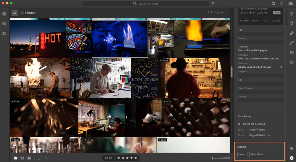 Adobe Lightroom Interface