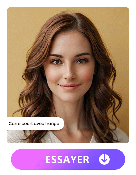 Coupes de cheveux tendances pour un visage ovale - Carré court avec frange