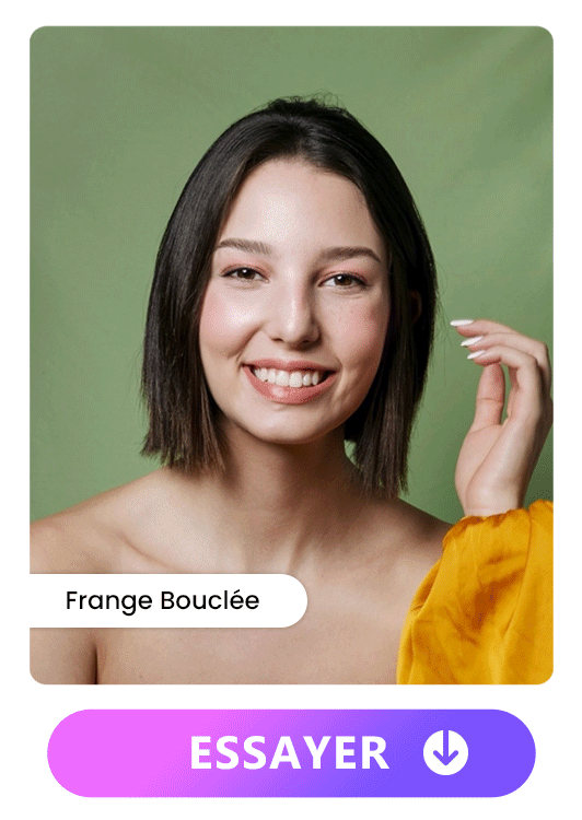 Coupes de cheveux tendances pour un visage ovale - Frange Bouclée