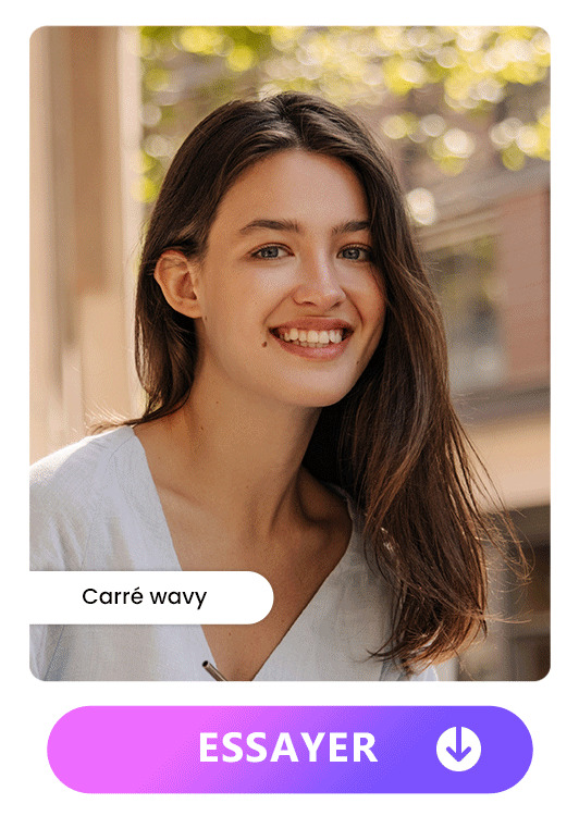 Carré wavy femme tendance été 2025, coupe courte avec ondulations naturelles