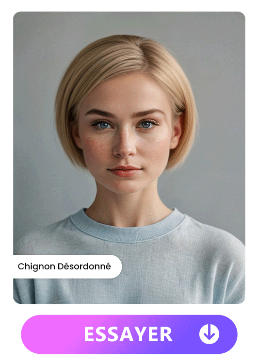 Coupes de cheveux pour femme ronde - Chignon Désordonné