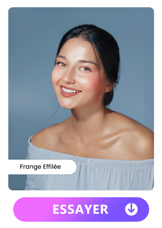 Coupes de cheveux pour femme ronde - Frange Effilée