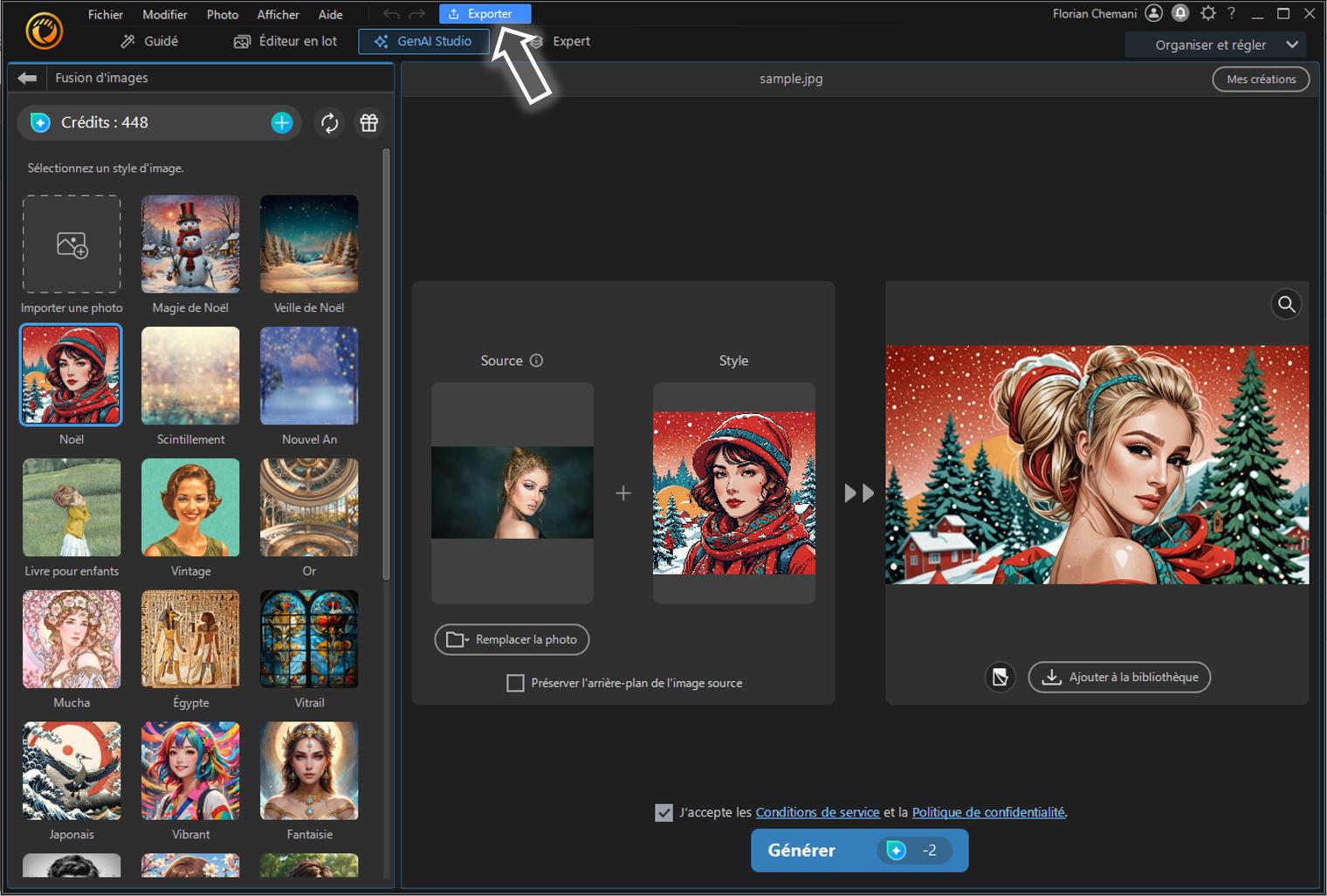 Tutoriel fusion photo IA sur PC - Etape 3