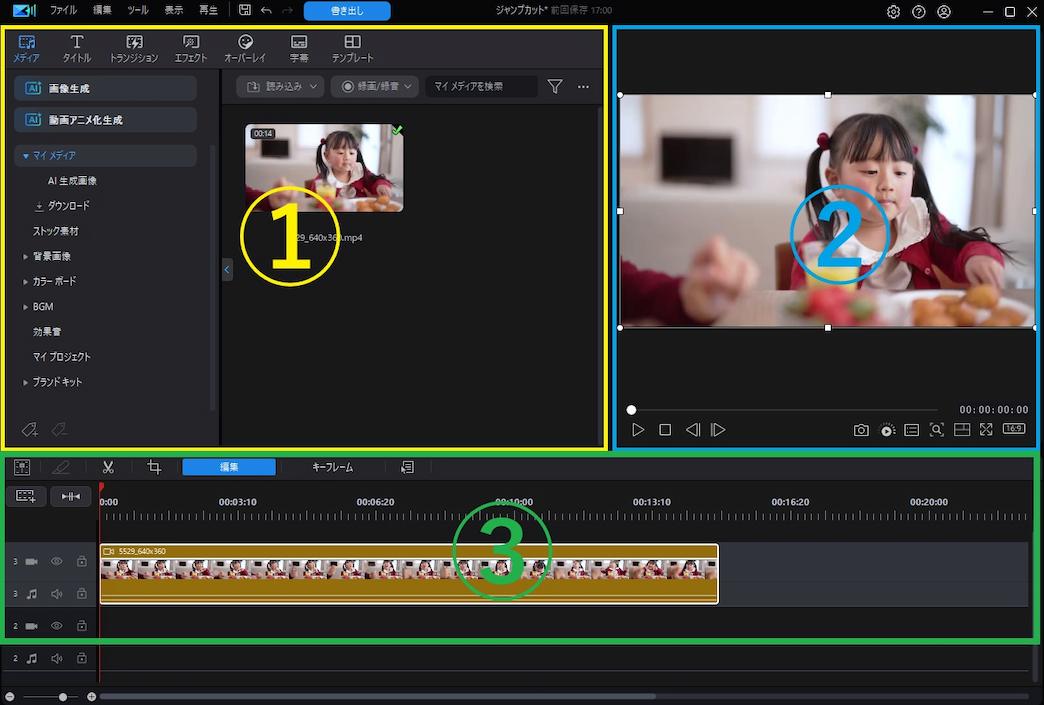 PowerDirector操作画面解説
