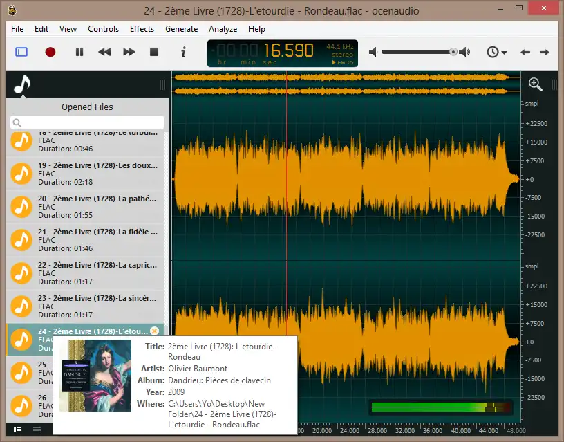 Interfaz de Audacity, un programa para grabar audio gratuito