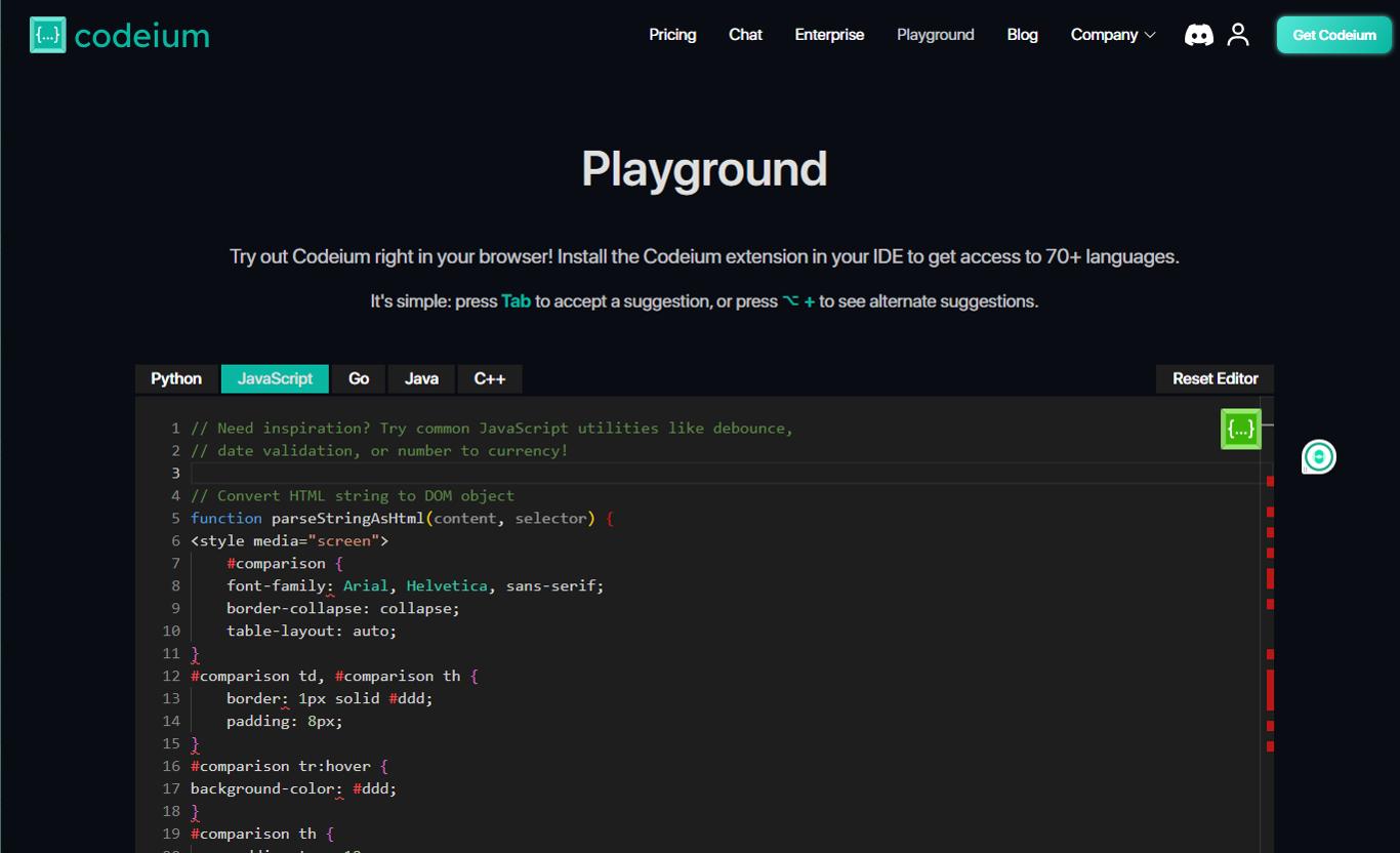 Codeium - 6 Best AI Software for Learning and Improving Coding Skills