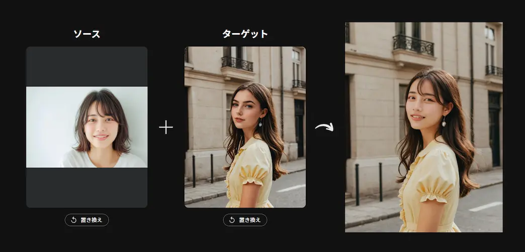 MyEdit AI顔入れ替え 完成画像