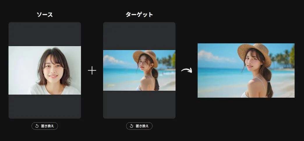 MyEdit AI顔入れ替え サンプル画像