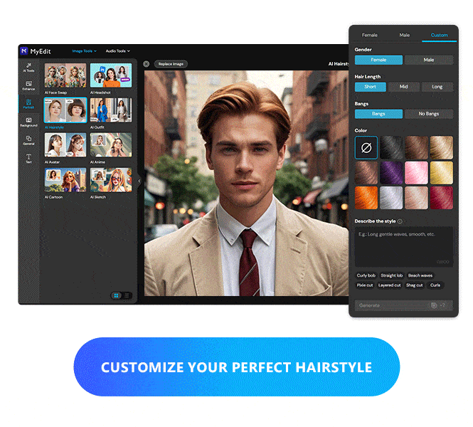 MyEdit - Try-On Best AI Hairstyle Online