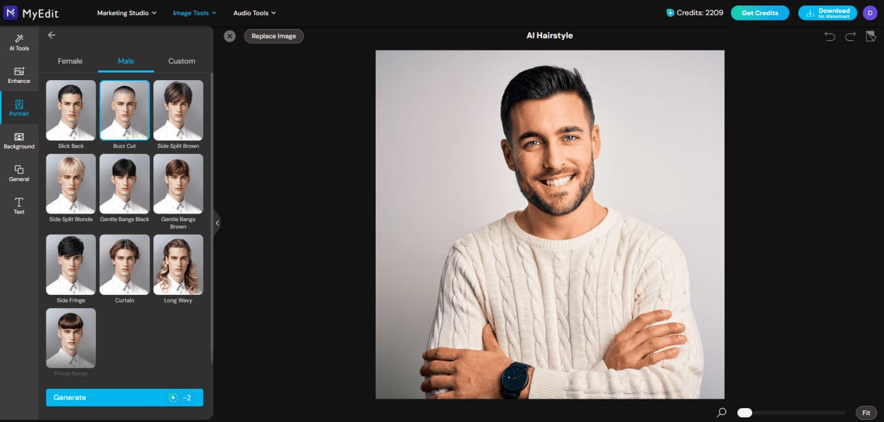 How to Choose and Try On Virtual Hairstyles for Men - Step3