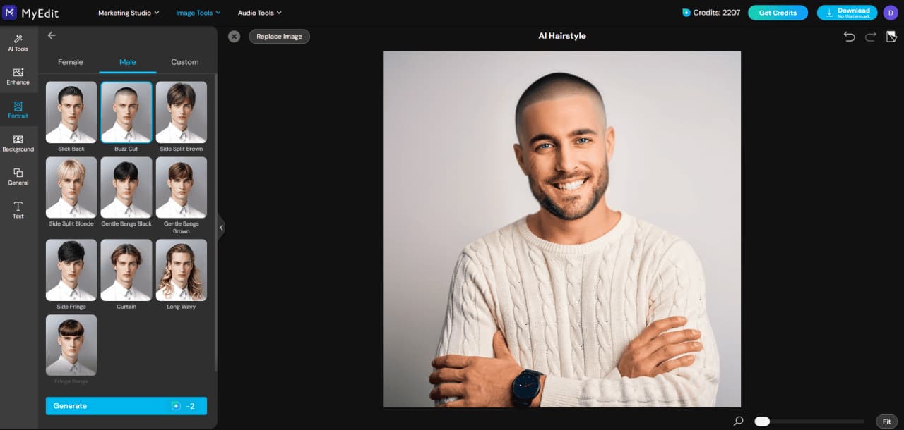 How to Choose and Try On Virtual Hairstyles for Men - Step4