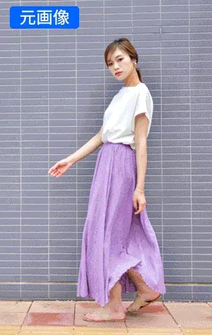 MyEdit AI 人物背景比較画像