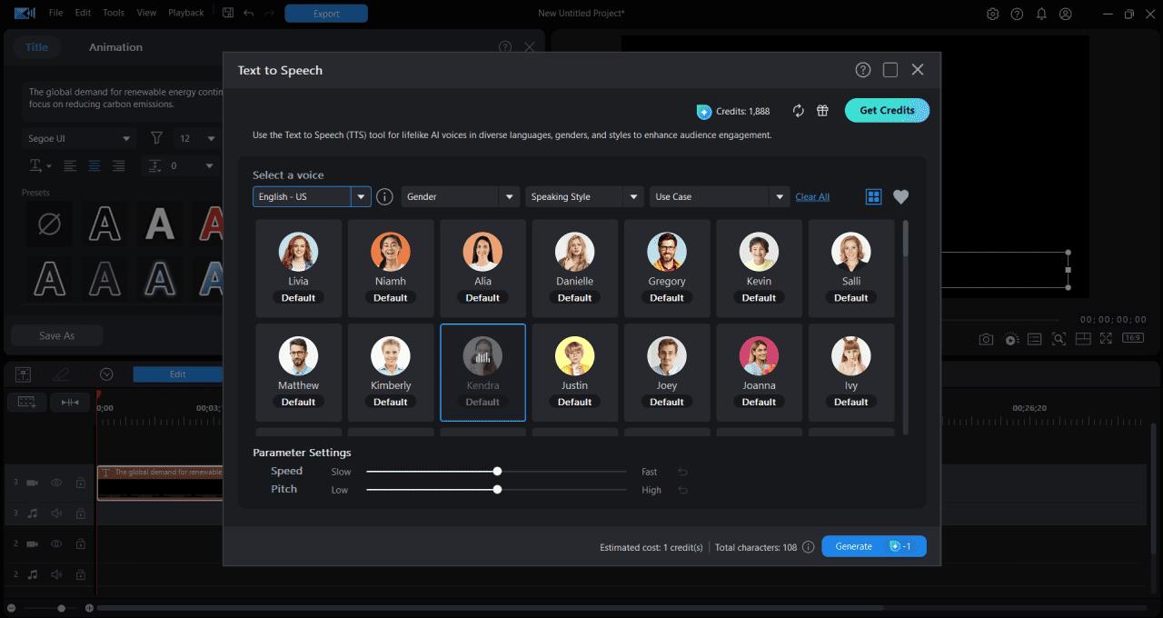 PowerDirector - Powerful software that reads text with AI