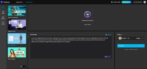 MyEdit - Online AI Text Reader Solution