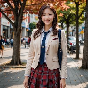 MyEdit AI 画像生成 アイドル風制服1 - AKB風 スタイル：リアル反映画像2