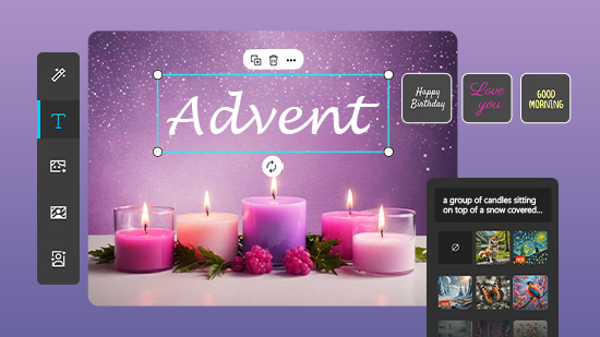 Schöne Adventsbilder mit KI und eigenen Fotos erstellen