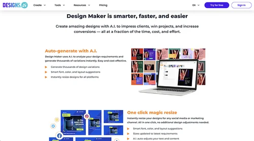 Designs.AI Interface