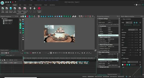 interface VSDC - Logiciel de montage vidéo gratuit pour faire des présentations