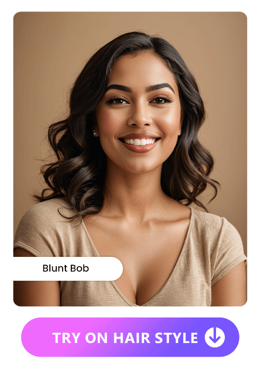 AI Hairstyle Try on Blunt Bob