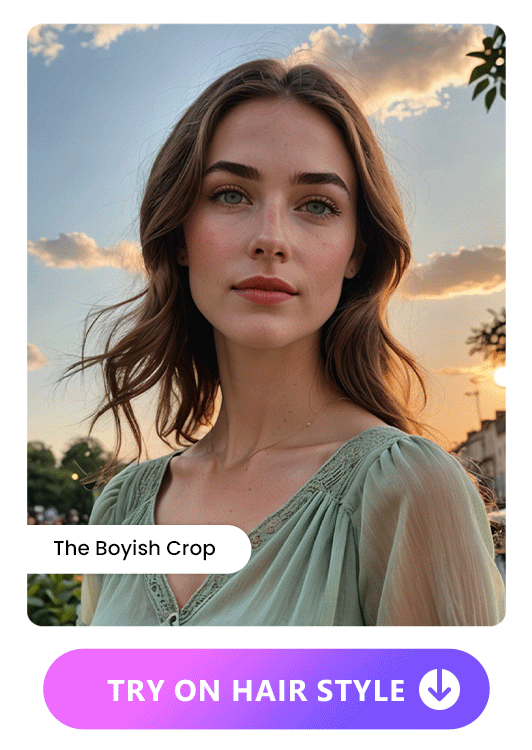 AI Hairstyle Try on Boyish Crop