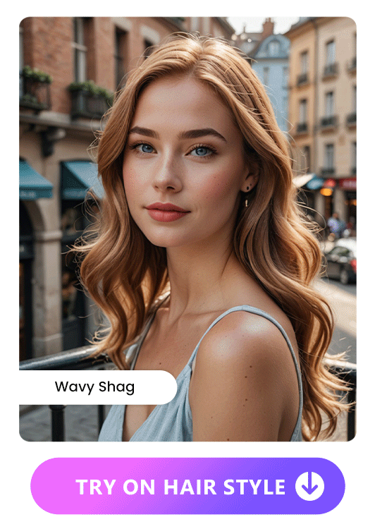 AI Hairstyle Try on Wavy Shag