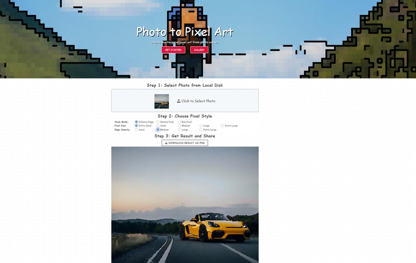 Photo2Pixel - 3eme meilleur logiciel Pixel Art