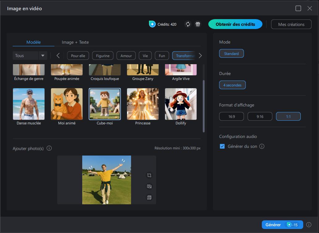 PowerDirector - Meilleur logiciel pour créer une vidéo pixelart depuis une photo