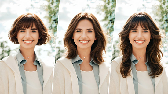 8 Frisuren für runde Gesichter: Mit KI den perfekten Look finden