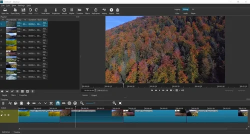 interface de Shotcut