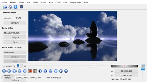 interface de Avidemux