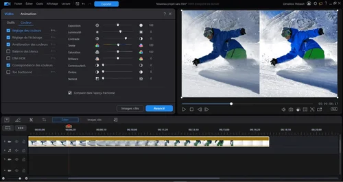 interface du logiciel simple d'utilisation powerdirector