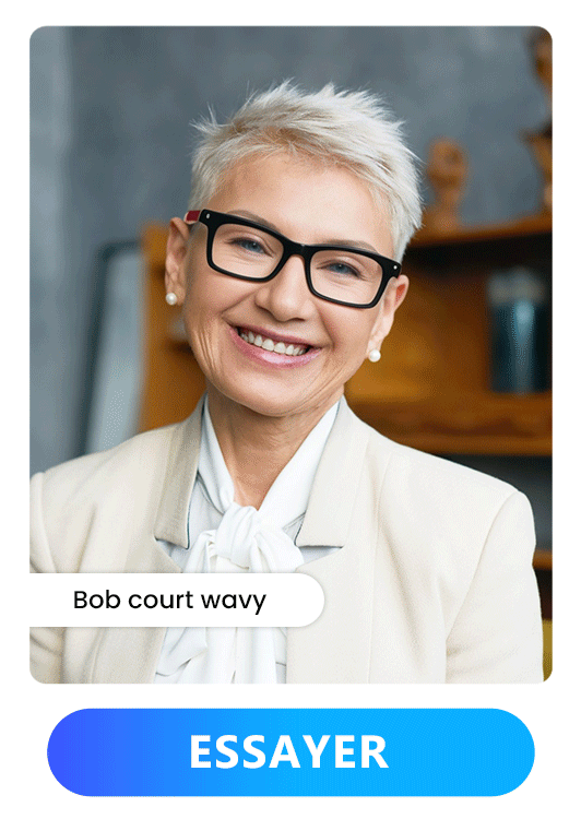 Coupes de cheveux pour femme de 60 ans avec lunettes - Bob court wavy