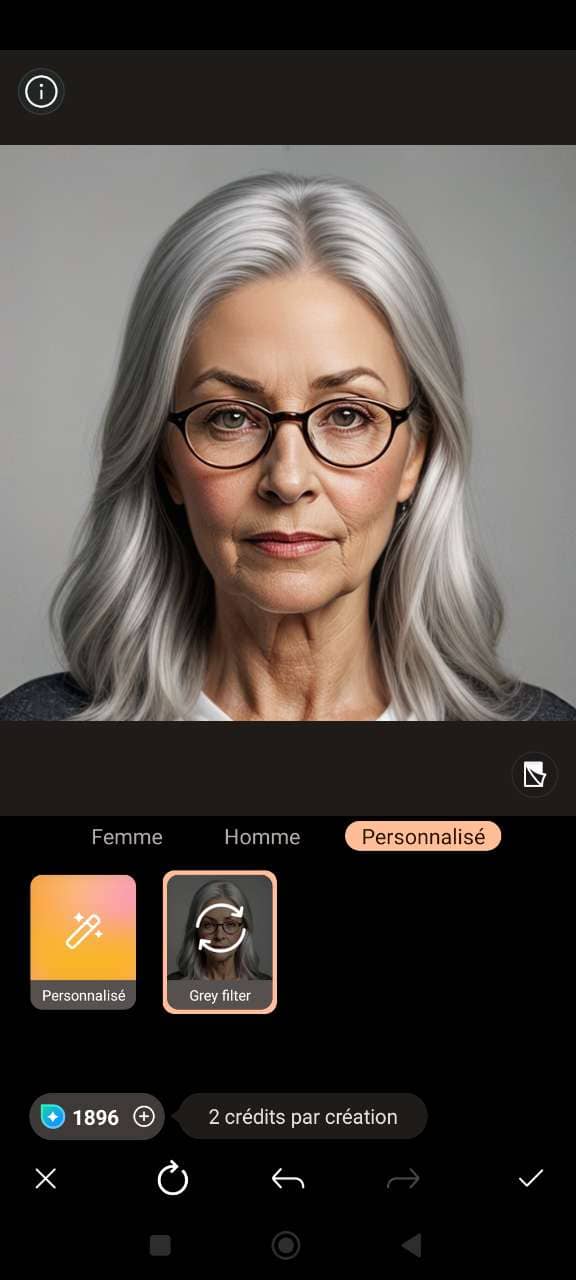 Comment essayer virtuellement une coiffure pour une femme de 60 ans?