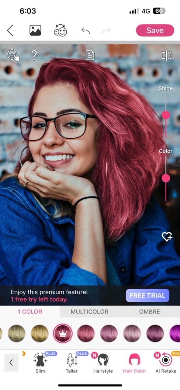 YouCam Makeup - 4th Best Hair Color Application