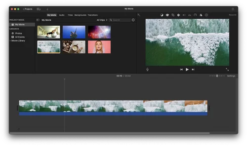 iMovie Interface