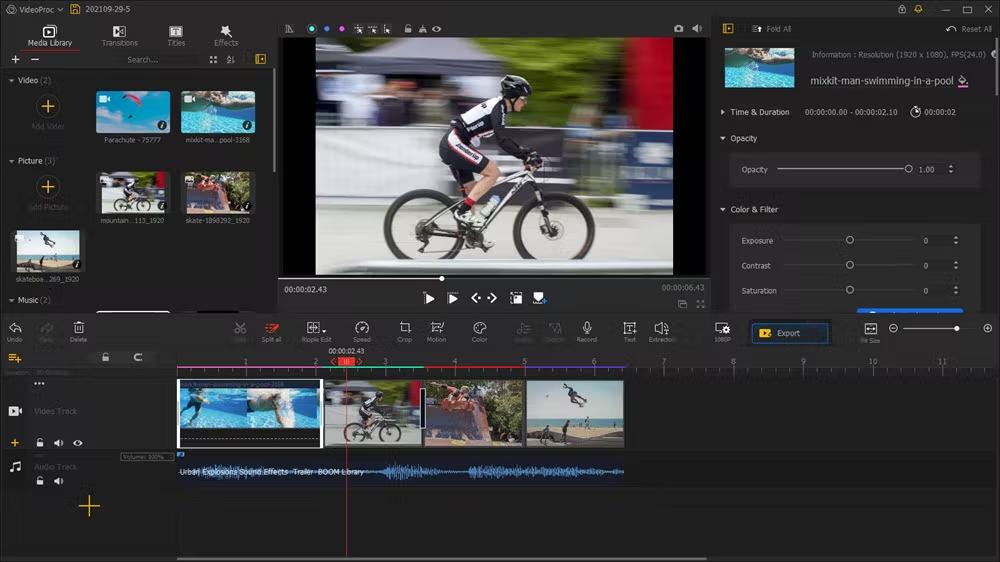 VideoProc Vlogger Interface