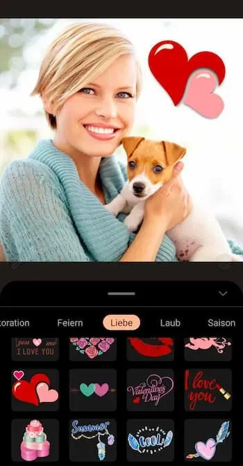 PhotoDirector App - Neujahrswünsche erstellen