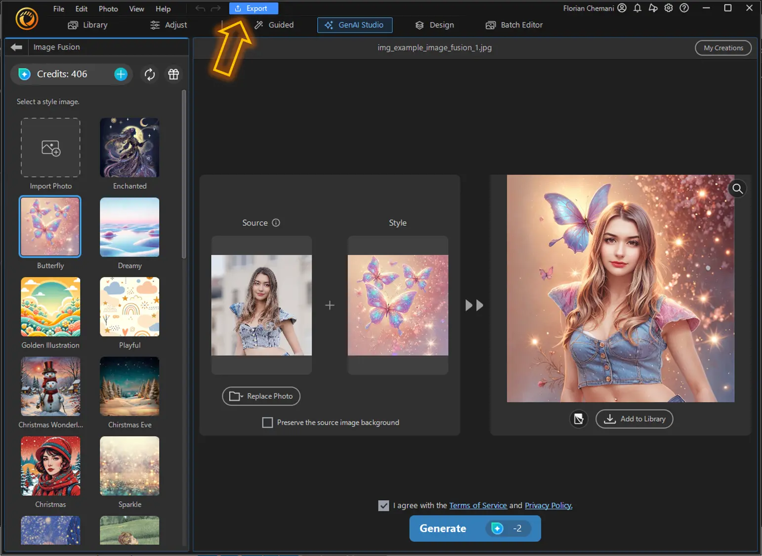 How to combine two images with AI on PC - Step 4
