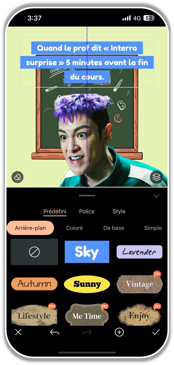 Créer un meme Squid Game - Etape 4