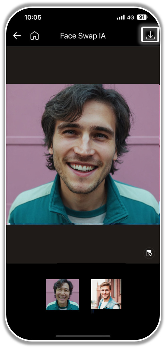 Créer un meme Squid Game avec Face Swap - Etape 4