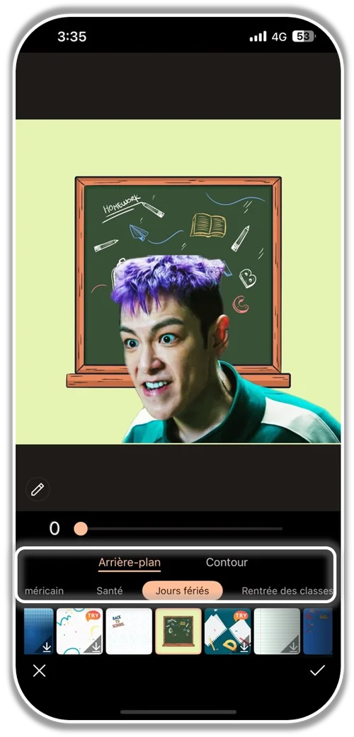 Créer un meme Squid Game - Etape 2