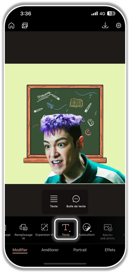 Créer un meme Squid Game - Etape 3